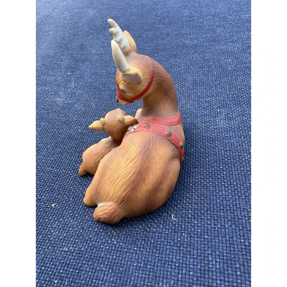 Gorham Reindeer with Fawn Christmas Ornament Vtg 1985 Nature's Families